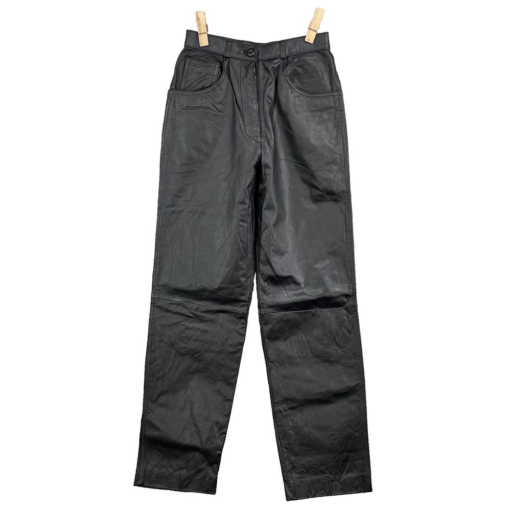Vintage Casablanca Leather Pants Women's 9/10 Motorcycle Biker Grunge 90s Retro